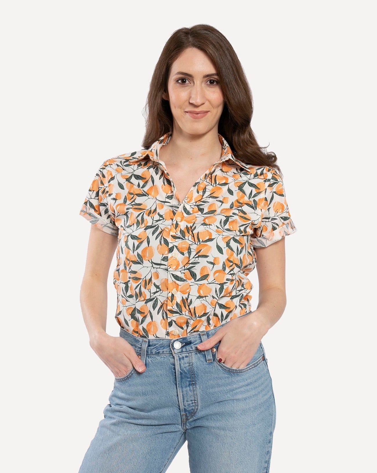 Short Sleeve Dylan Shirt | Peaches
