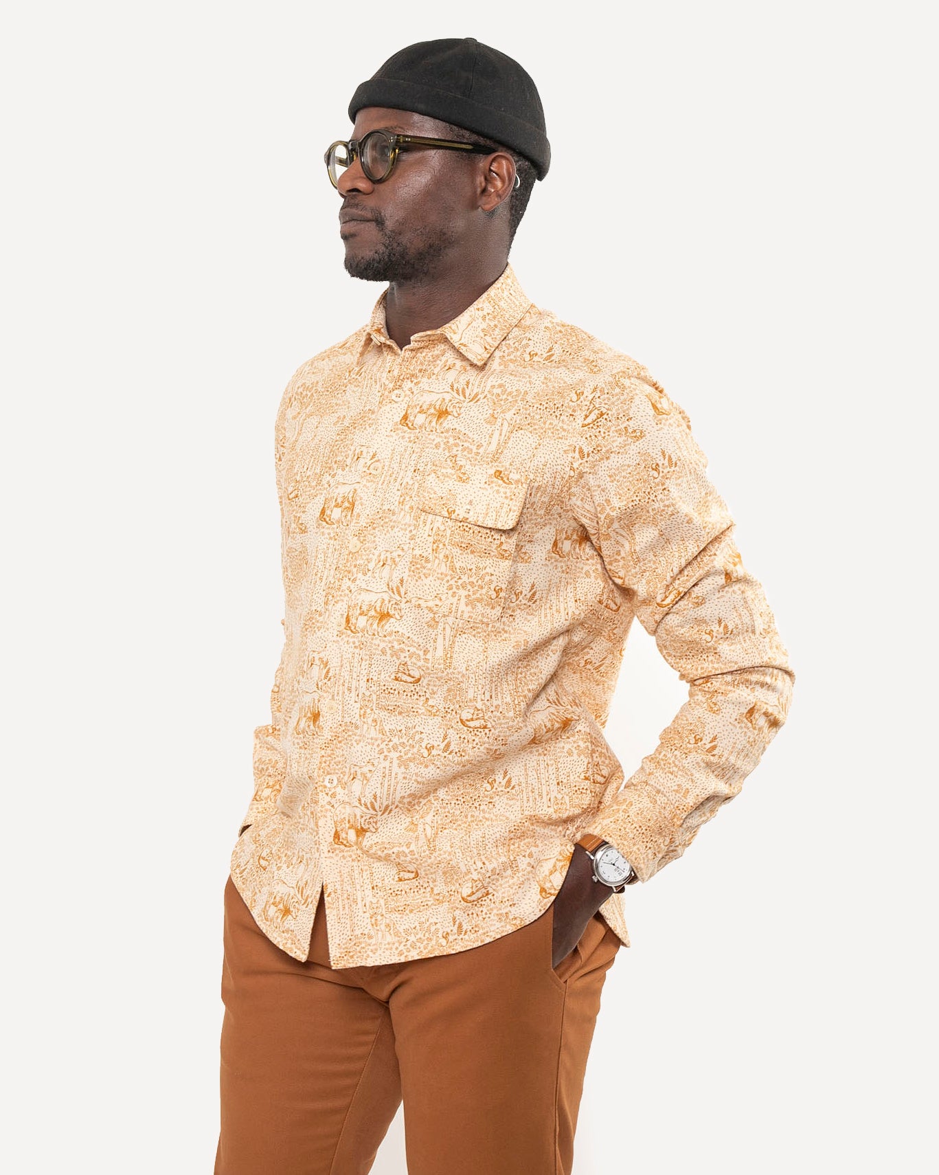 Made in Canada The Long Sleeve Neuwirth Shirt from 18 Waits — a Sustainable Men's clothing brand offering Vintage Inspired menswear and Rock and Roll Fashion.