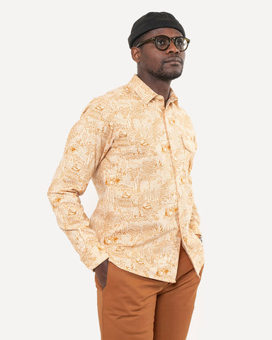 Made in Canada The Long Sleeve Neuwirth Shirt from 18 Waits — a Sustainable Men's clothing brand offering Vintage Inspired menswear and Rock and Roll Fashion.