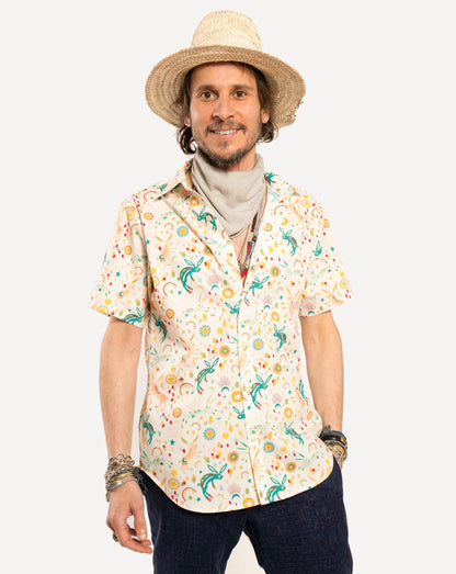 Short sleeve Dylan Shirt  from 18 Waits — a Sustainable Men's clothing brand offering Vintage Inspired menswear and Rock and Roll Fashion.