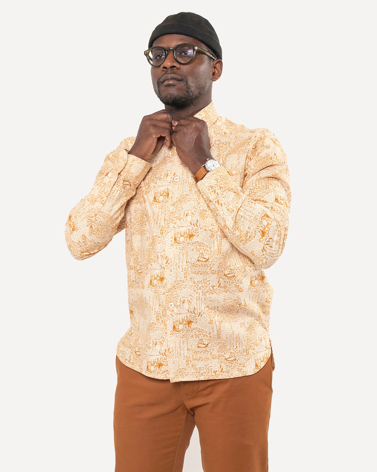 Made in Canada The Long Sleeve Neuwirth Shirt from 18 Waits — a Sustainable Men's clothing brand offering Vintage Inspired menswear and Rock and Roll Fashion.