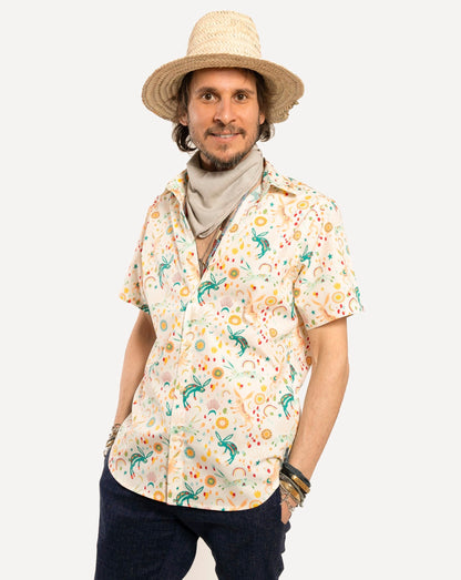 Short sleeve Dylan Shirt  from 18 Waits — a Sustainable Men's clothing brand offering Vintage Inspired menswear and Rock and Roll Fashion.