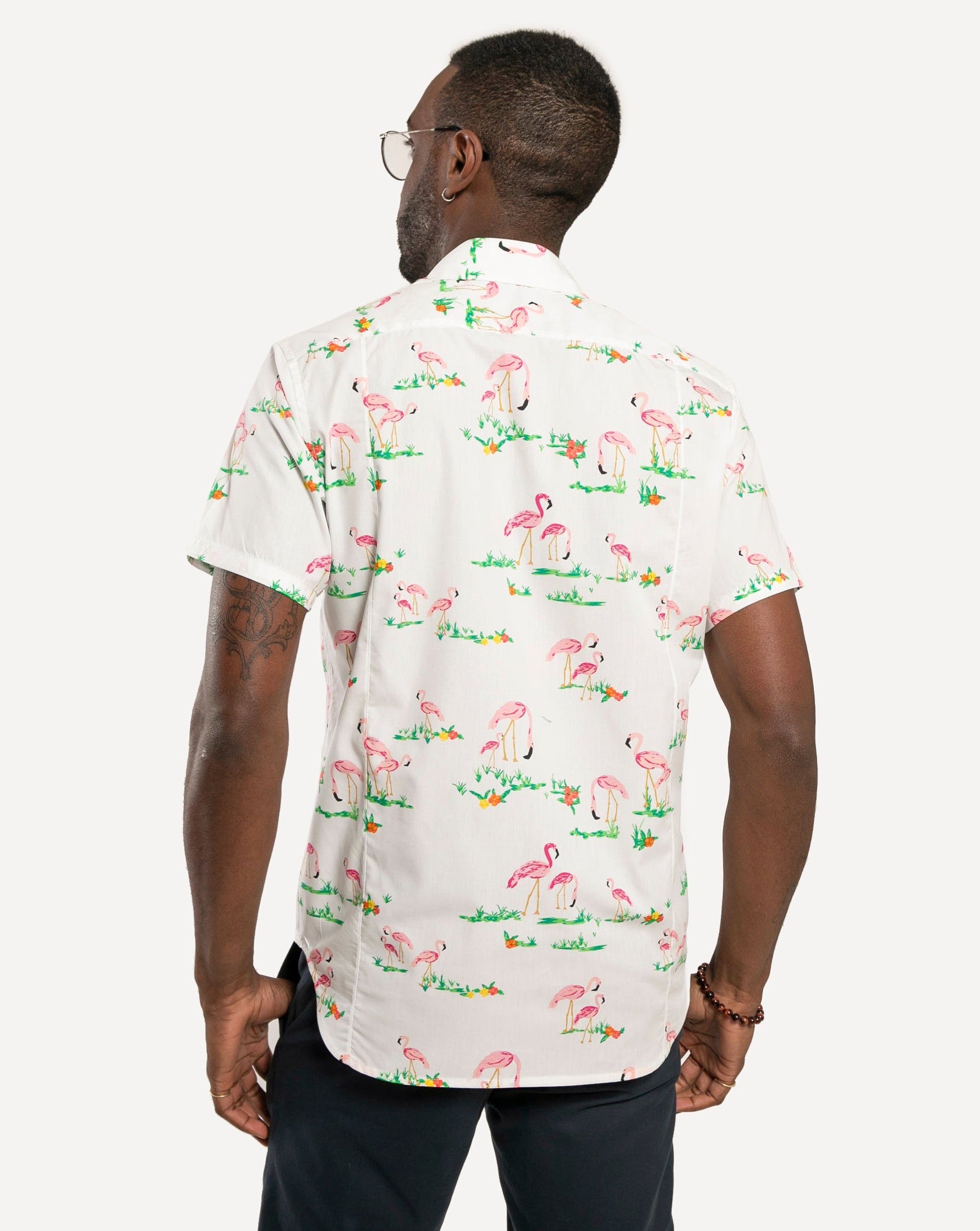 Short Sleeve Dylan Shirt | Flamingo Fields
