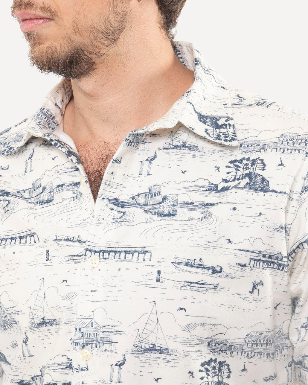 Made in Canada The Long Sleeve Dylan Shirt from 18 Waits — a Sustainable Men's clothing brand offering Vintage Inspired menswear and Rock and Roll Fashion.