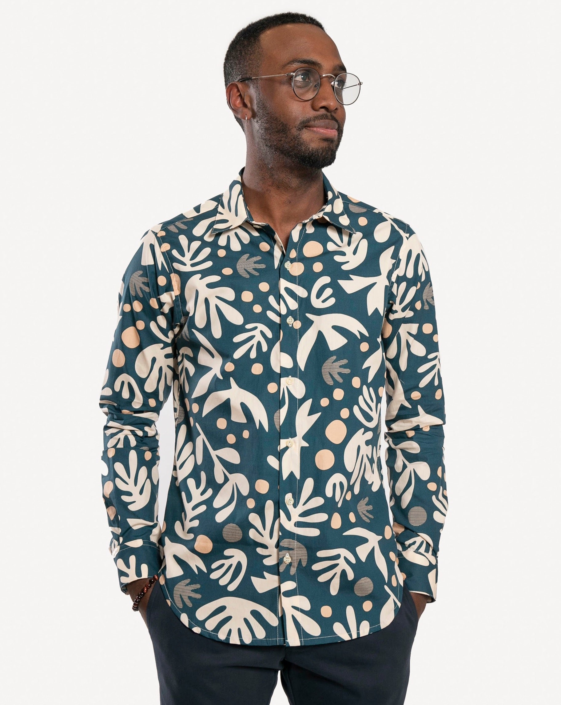 Long Sleeve Dylan Shirt Boho Birds 18 Waits