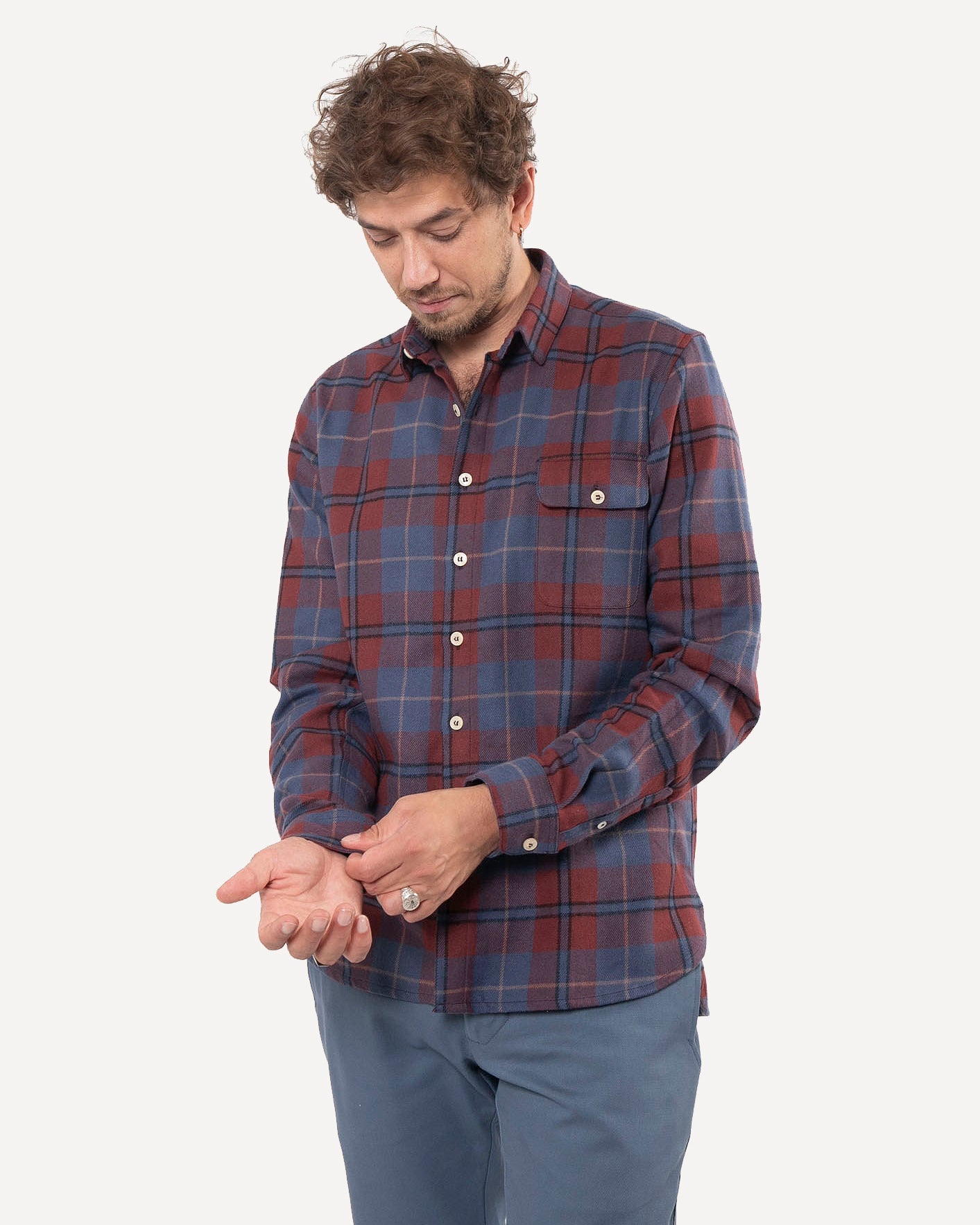 Made in Canada The Long Sleeve Neuwirth Shirt from 18 Waits — a Sustainable Men's clothing brand offering Vintage Inspired menswear and Rock and Roll Fashion.