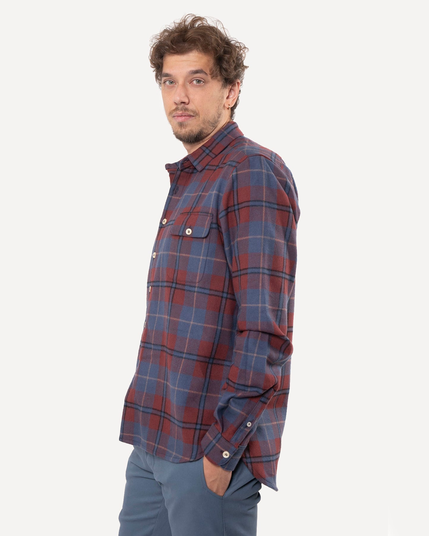 Made in Canada The Long Sleeve Neuwirth Shirt from 18 Waits — a Sustainable Men's clothing brand offering Vintage Inspired menswear and Rock and Roll Fashion.