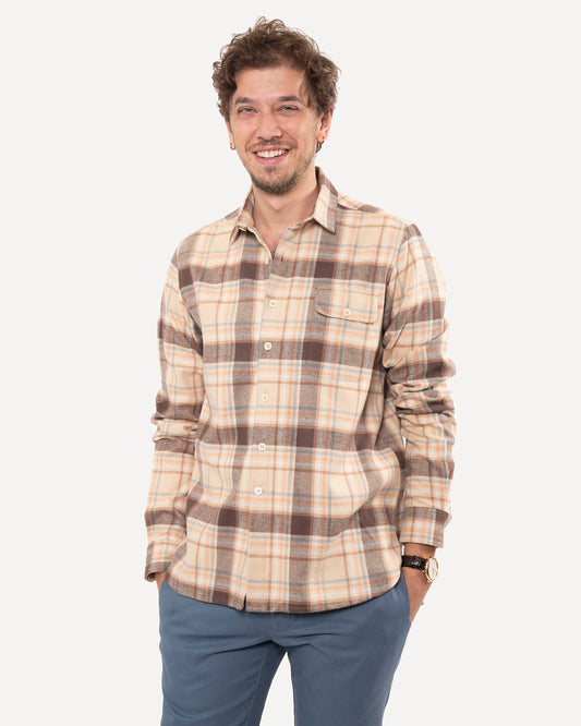 Made in Canada The Long Sleeve Neuwirth Shirt from 18 Waits — a Sustainable Men's clothing brand offering Vintage Inspired menswear and Rock and Roll Fashion.