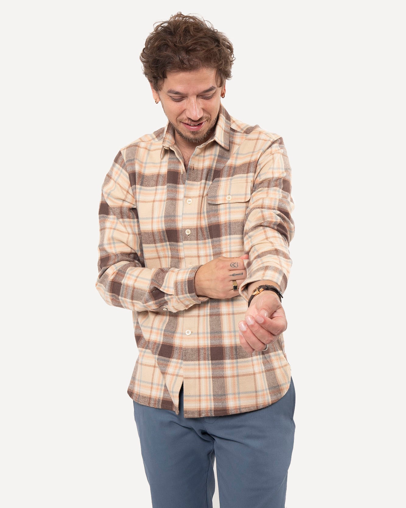 Made in Canada The Long Sleeve Neuwirth Shirt from 18 Waits — a Sustainable Men's clothing brand offering Vintage Inspired menswear and Rock and Roll Fashion.