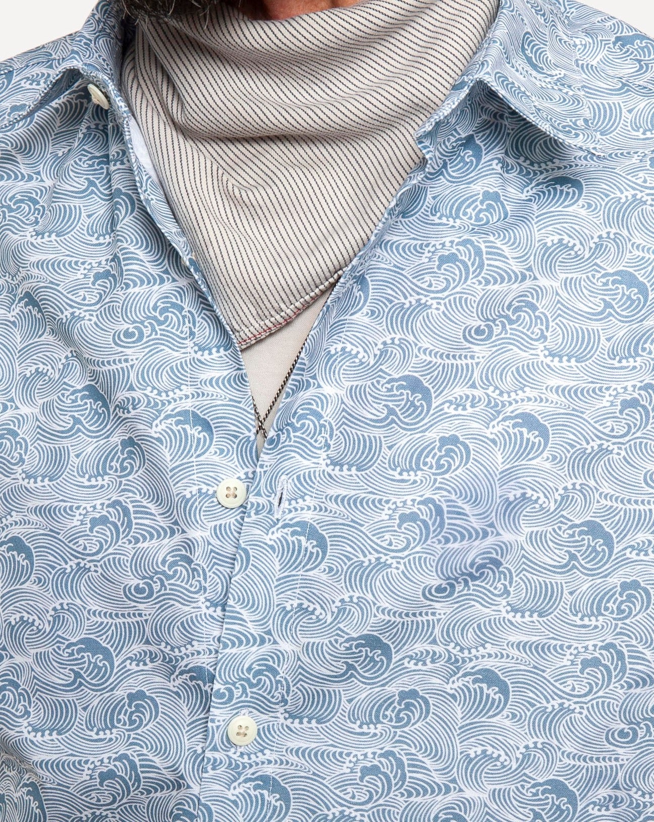 Short Sleeve Dylan Shirt | Grey Waves