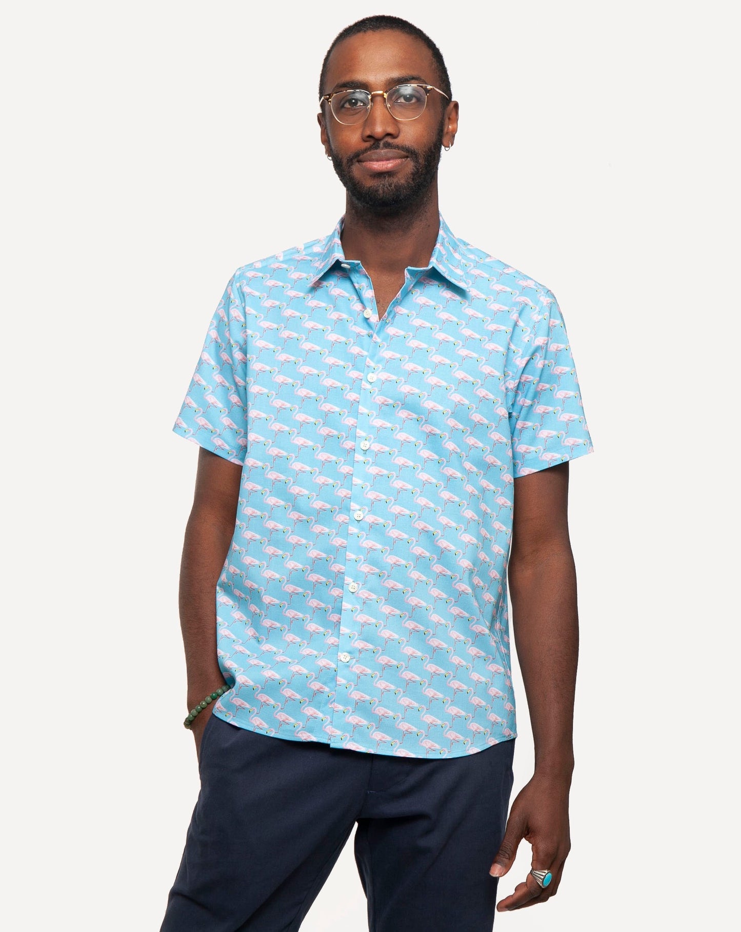Short sleeve Dylan Shirt  from 18 Waits — a Sustainable Men's clothing brand offering Vintage Inspired menswear and Rock and Roll Fashion.