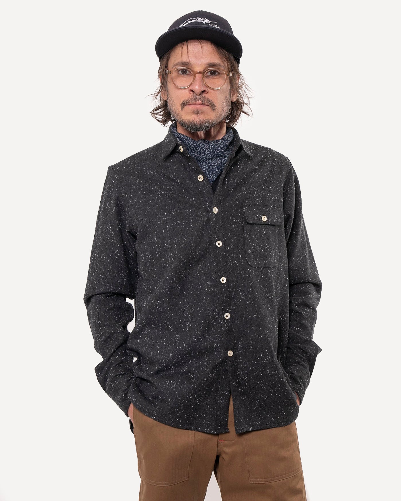 Made in Canada The Long Sleeve Neuwirth Shirt from 18 Waits — a Sustainable Men's clothing brand offering Vintage Inspired menswear and Rock and Roll Fashion.