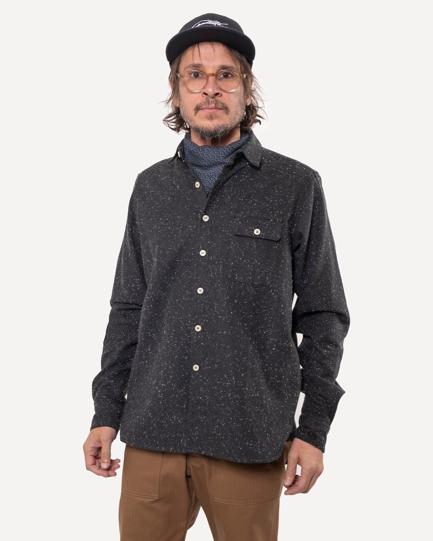 Made in Canada The Long Sleeve Neuwirth Shirt from 18 Waits — a Sustainable Men's clothing brand offering Vintage Inspired menswear and Rock and Roll Fashion.