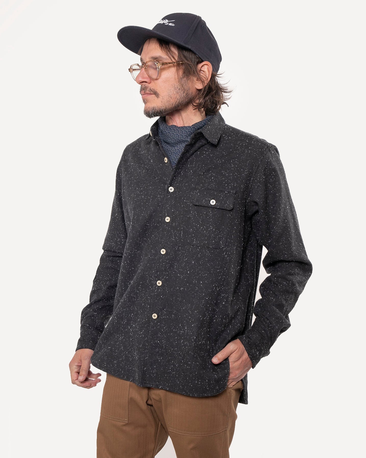 Made in Canada The Long Sleeve Neuwirth Shirt from 18 Waits — a Sustainable Men's clothing brand offering Vintage Inspired menswear and Rock and Roll Fashion.