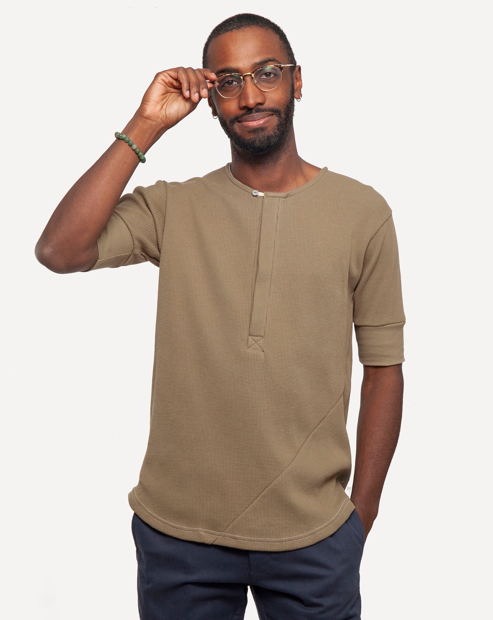 Made in Canada Henley from 18 Waits — a Sustainable Men's clothing brand offering Vintage Inspired menswear and Rock and Roll Fashion.