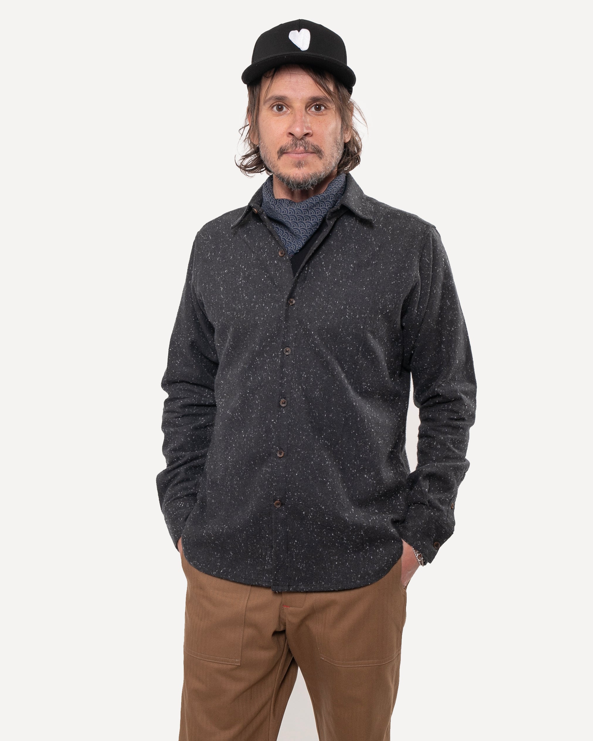 Made in Canada The Long Sleeve Dylan Shirt from 18 Waits — a Sustainable Men's clothing brand offering Vintage Inspired menswear and Rock and Roll Fashion.