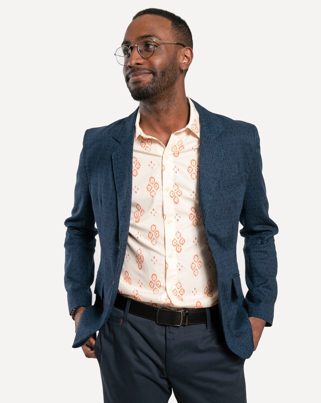 Blazer | Flower Rounds - Indigo