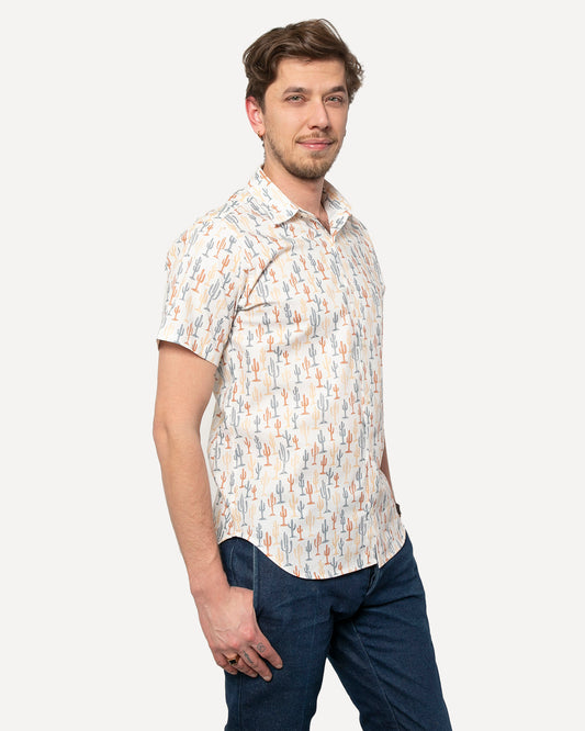 Short sleeve Dylan Shirt  from 18 Waits — a Sustainable Men's clothing brand offering Vintage Inspired menswear and Rock and Roll Fashion.