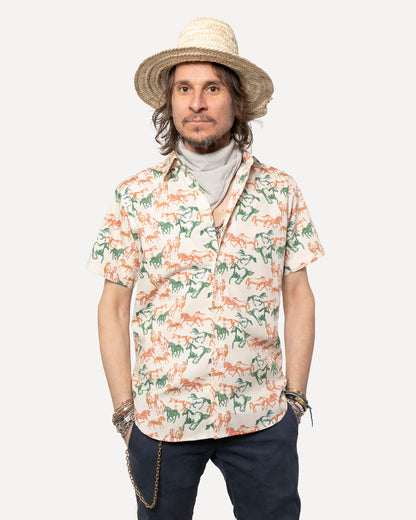 Short sleeve Dylan Shirt  from 18 Waits — a Sustainable Men's clothing brand offering Vintage Inspired menswear and Rock and Roll Fashion.