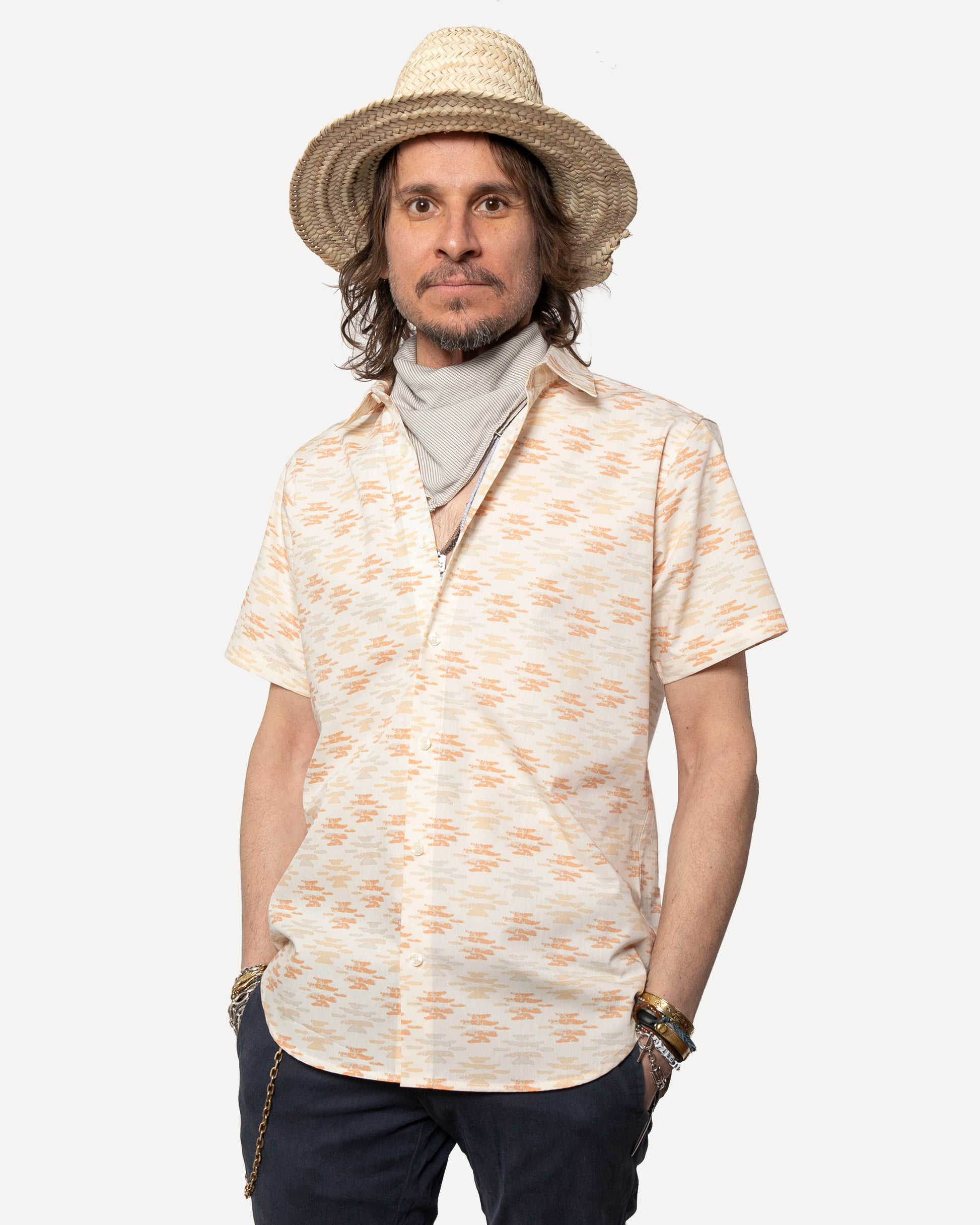 Short sleeve Dylan Shirt  from 18 Waits — a Sustainable Men's clothing brand offering Vintage Inspired menswear and Rock and Roll Fashion.