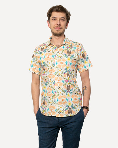Short sleeve Dylan Shirt  from 18 Waits — a Sustainable Men's clothing brand offering Vintage Inspired menswear and Rock and Roll Fashion.
