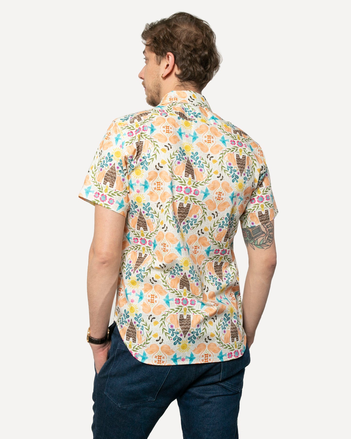 Short sleeve Dylan Shirt  from 18 Waits — a Sustainable Men's clothing brand offering Vintage Inspired menswear and Rock and Roll Fashion.