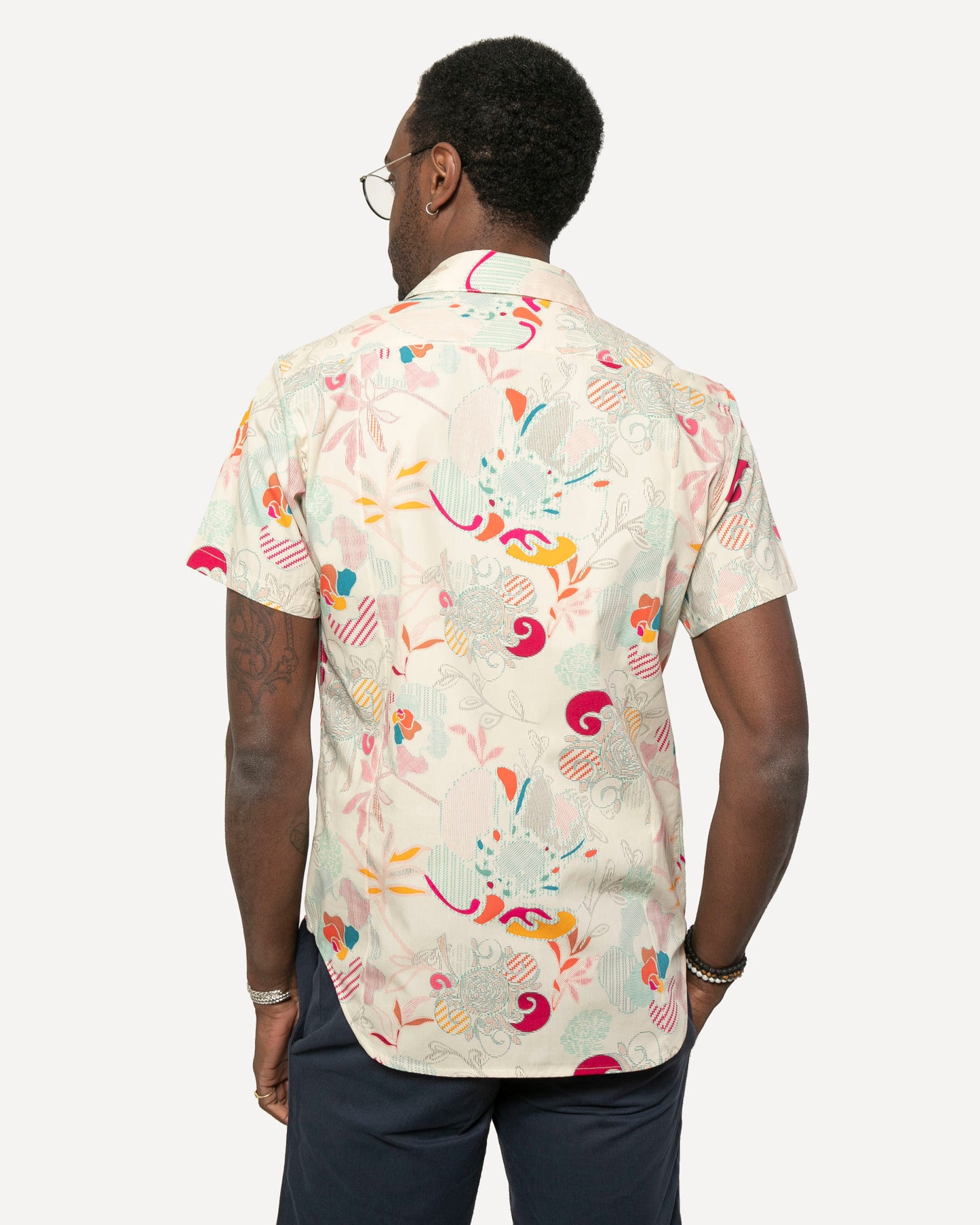 Short sleeve Dylan Shirt  from 18 Waits — a Sustainable Men's clothing brand offering Vintage Inspired menswear and Rock and Roll Fashion.