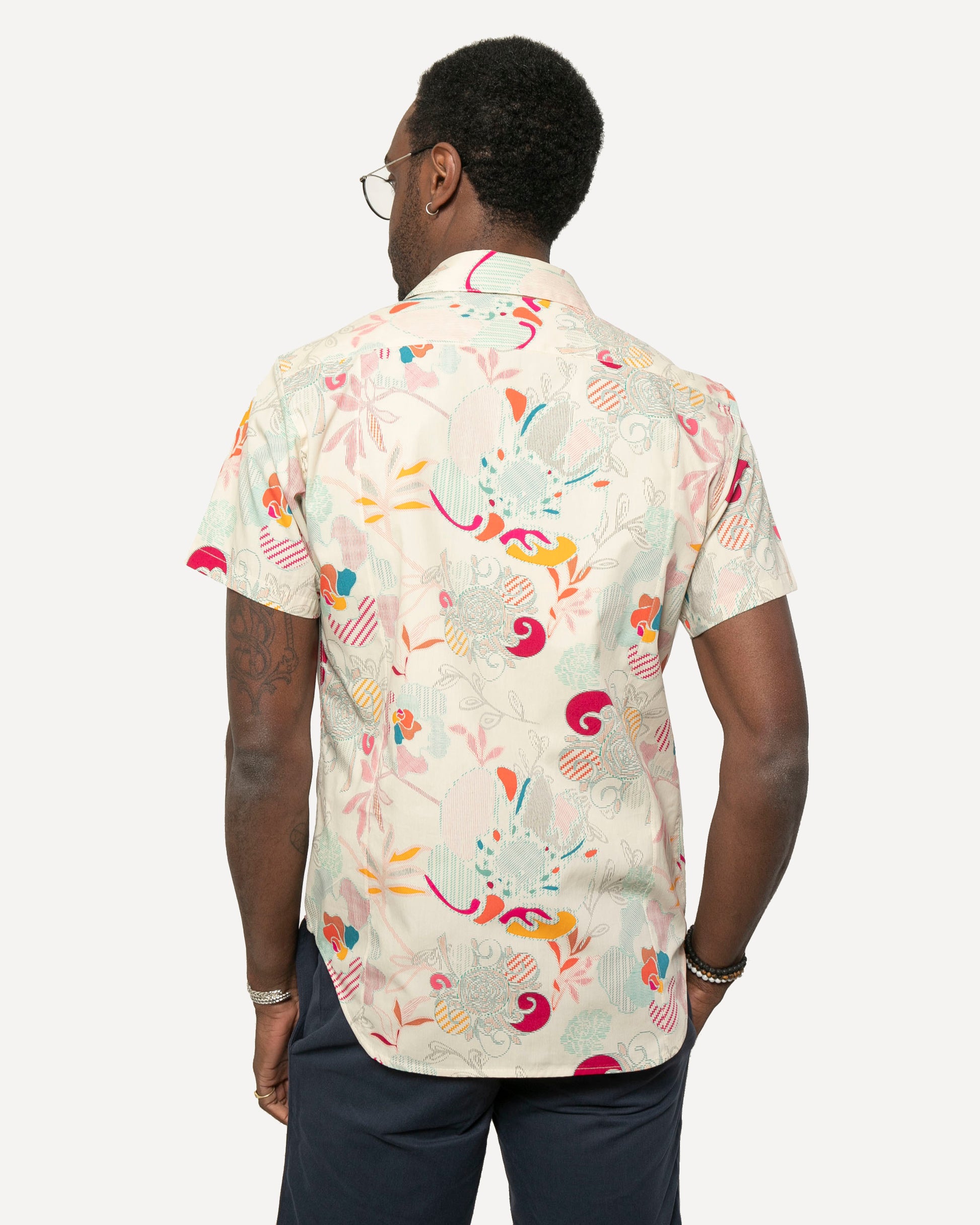 Short sleeve Dylan Shirt  from 18 Waits — a Sustainable Men's clothing brand offering Vintage Inspired menswear and Rock and Roll Fashion.