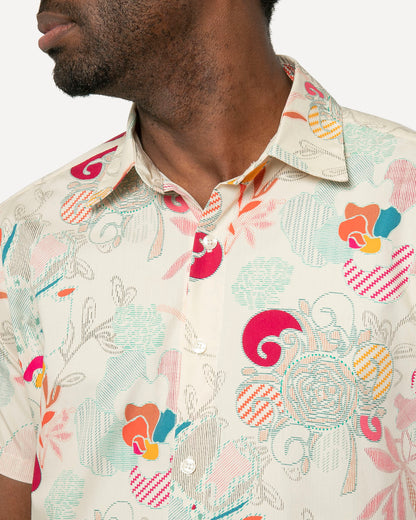 Short sleeve Dylan Shirt  from 18 Waits — a Sustainable Men's clothing brand offering Vintage Inspired menswear and Rock and Roll Fashion.