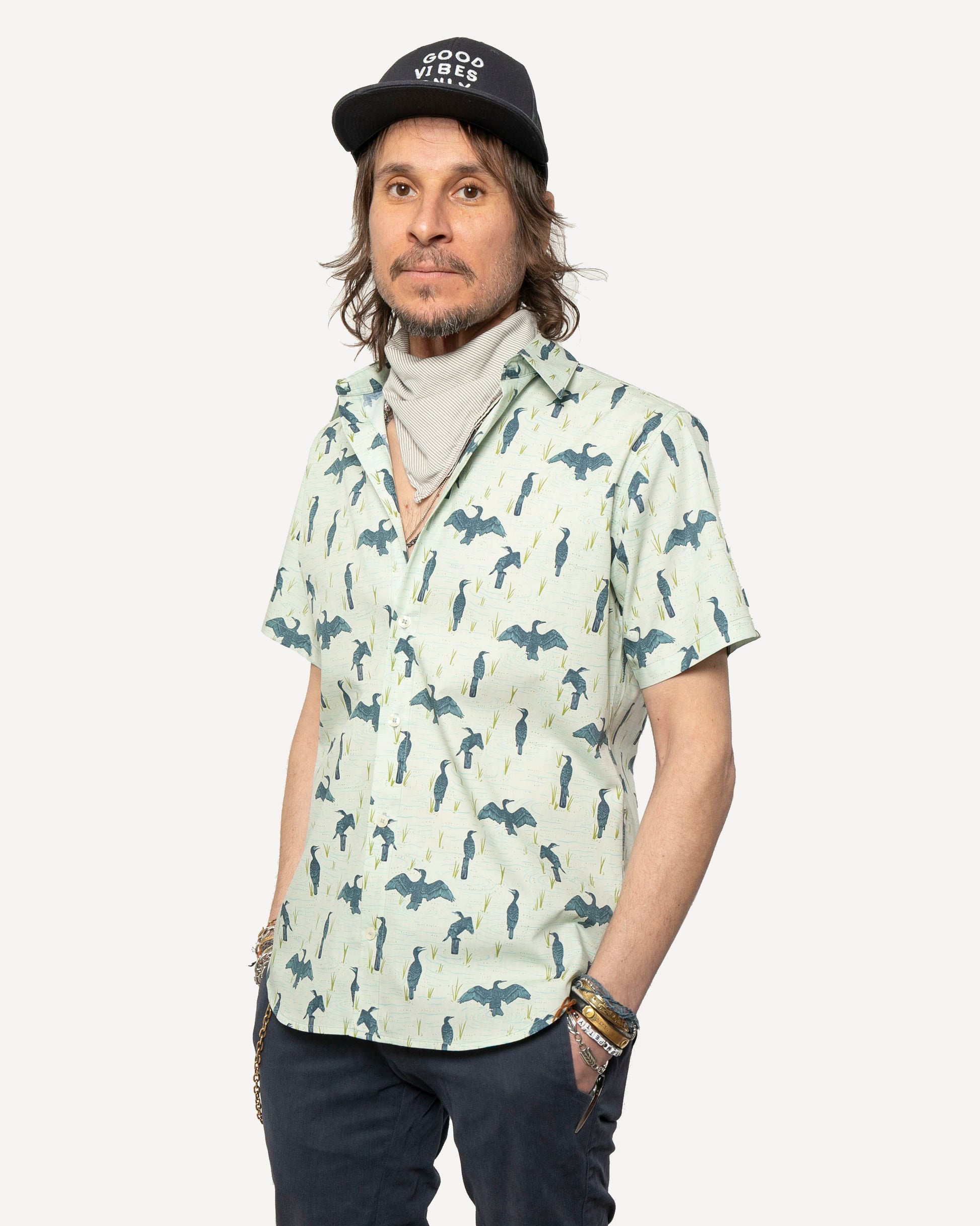 Short sleeve Dylan Shirt  from 18 Waits — a Sustainable Men's clothing brand offering Vintage Inspired menswear and Rock and Roll Fashion.