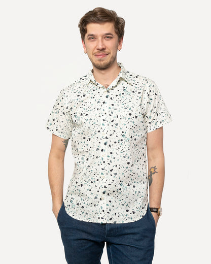 Short sleeve Dylan Shirt  from 18 Waits — a Sustainable Men's clothing brand offering Vintage Inspired menswear and Rock and Roll Fashion.