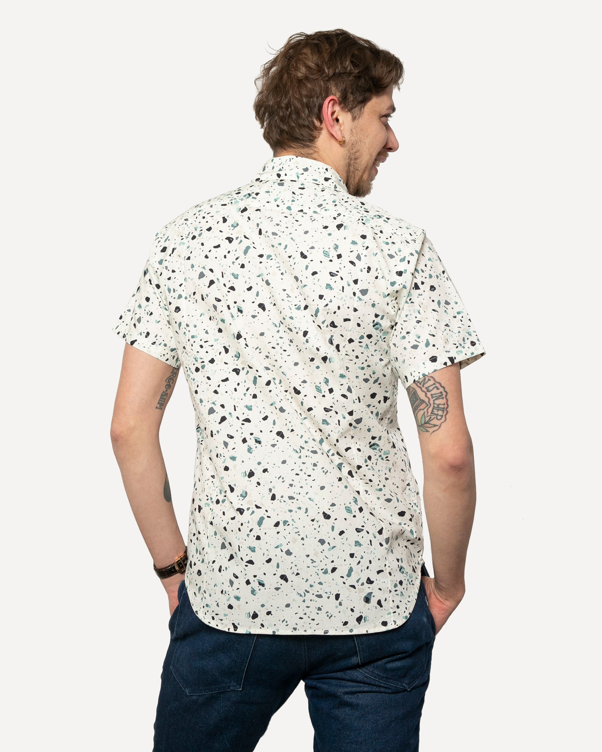 Short sleeve Dylan Shirt  from 18 Waits — a Sustainable Men's clothing brand offering Vintage Inspired menswear and Rock and Roll Fashion.