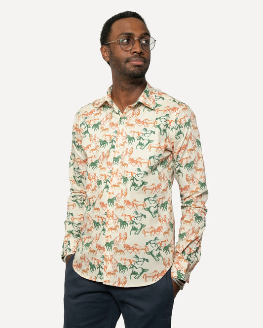 Long sleeve Dylan Shirt  from 18 Waits — a Sustainable Men's clothing brand offering Vintage Inspired menswear and Rock and Roll Fashion.