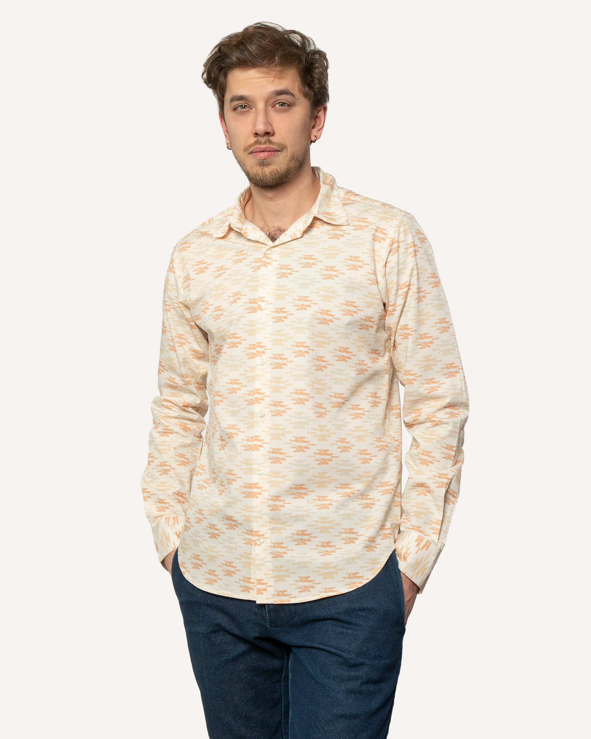 Made in Canada Long Sleeve Dylan Shirt from 18 Waits — a Sustainable Men's clothing brand offering Vintage Inspired menswear and Rock and Roll Fashion.