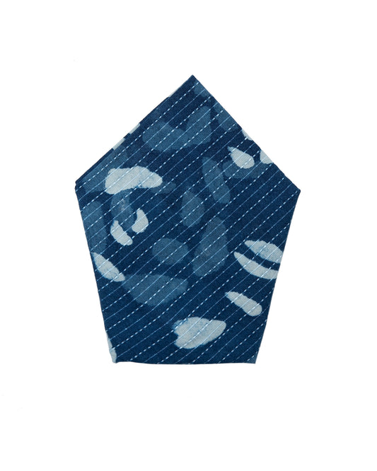 Pocket Square | Indigo Blossom Stitch