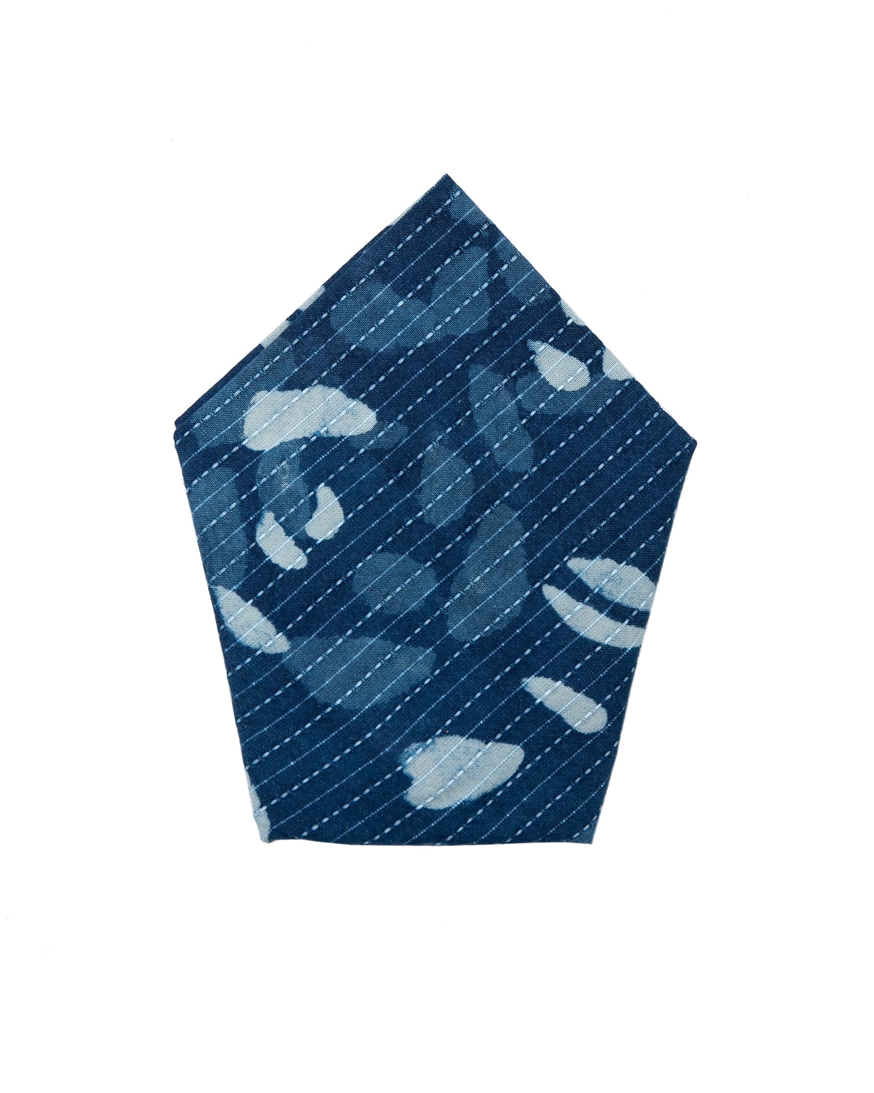 Pocket Square | Indigo Blossom Stitch