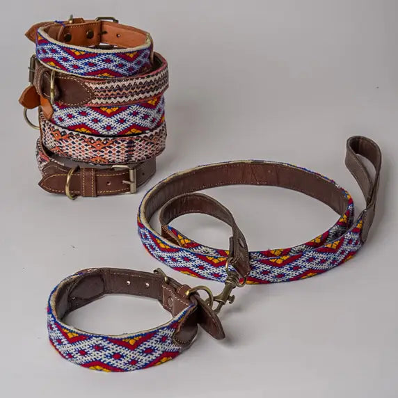 Made in Canada, Leather Dog Collar and Leash set from 18 Waits — a Sustainable Men's clothing brand offering Vintage Inspired menswear and Rock and Roll Fashion.