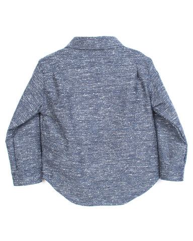 Kids Grey Button Up Shirt | Hopper Hunter | Back