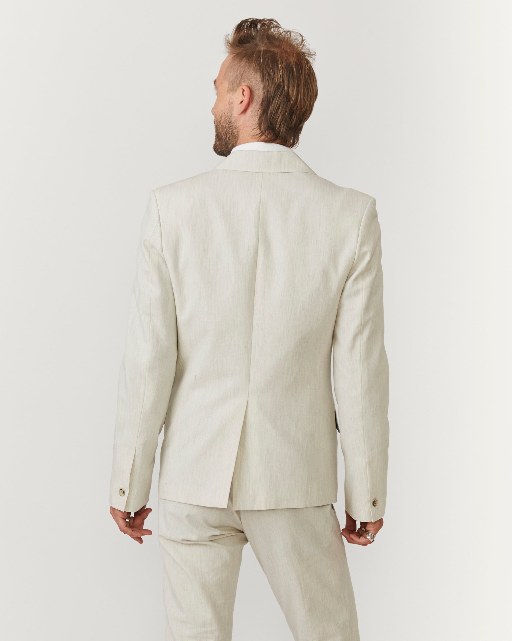 Blazer | Off-White Cotton Linen