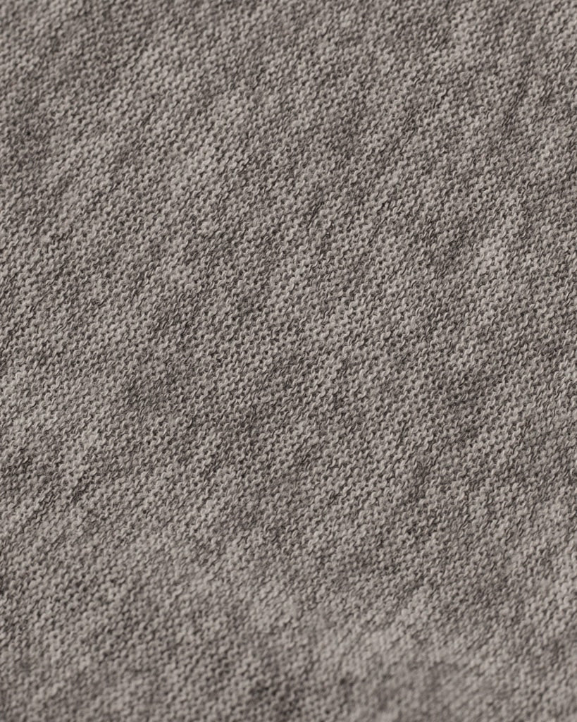 TELIO Light Grey Microbrushed Ponte Knit Melange Fabric by The