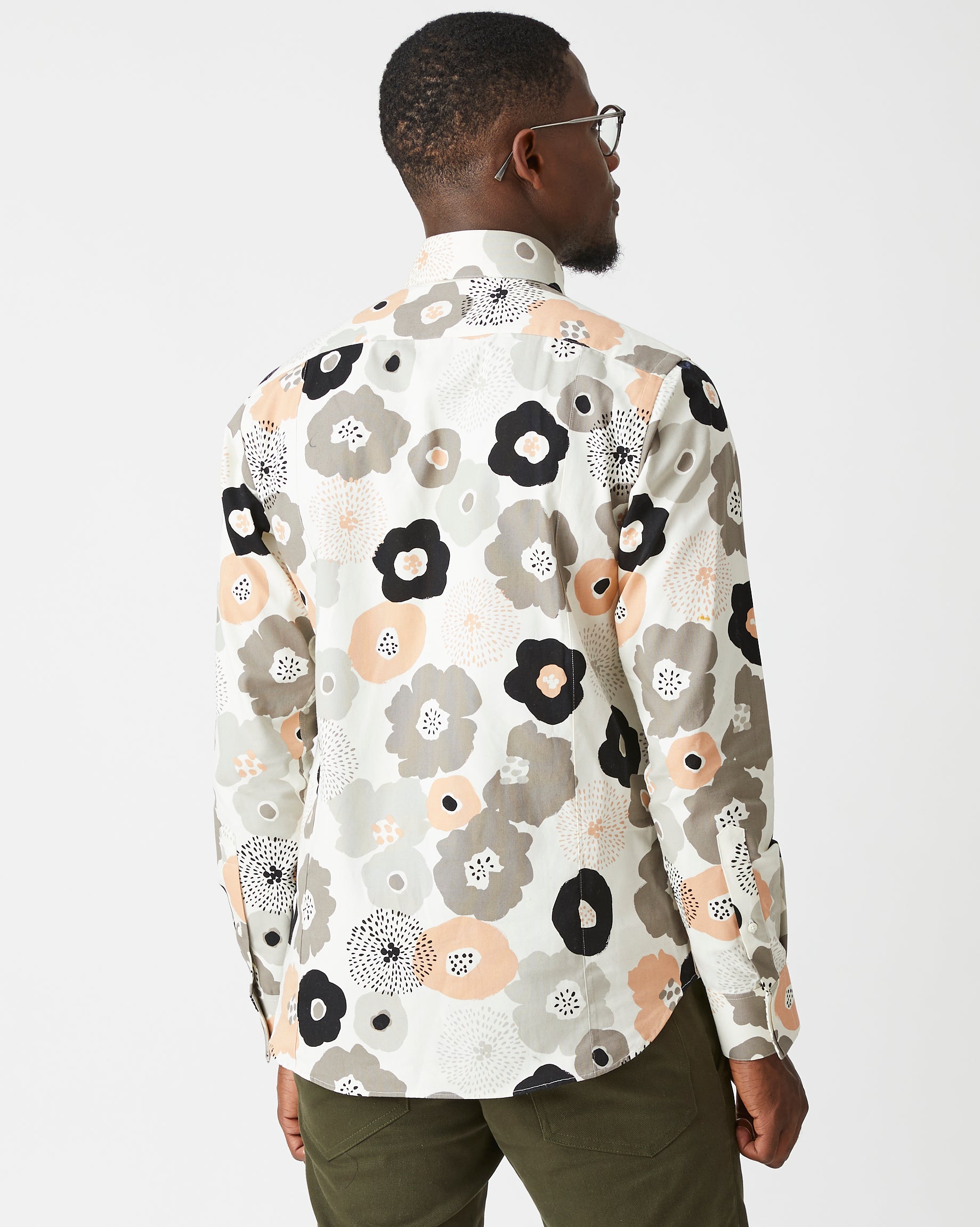 Long Sleeve Dylan Shirt | Off-White Flowers