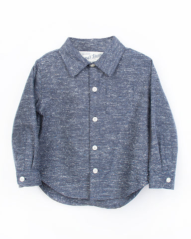 Kids Grey Button Up Shirt | Hopper Hunter | Front