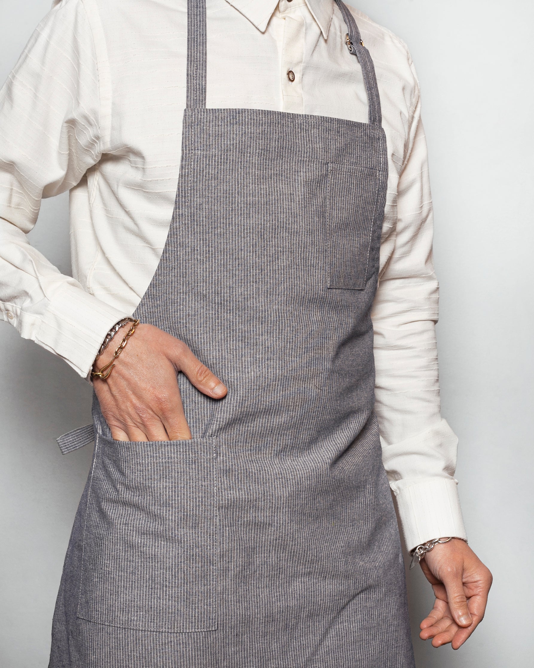 The Apron | Striped Chambray | 18 Waits