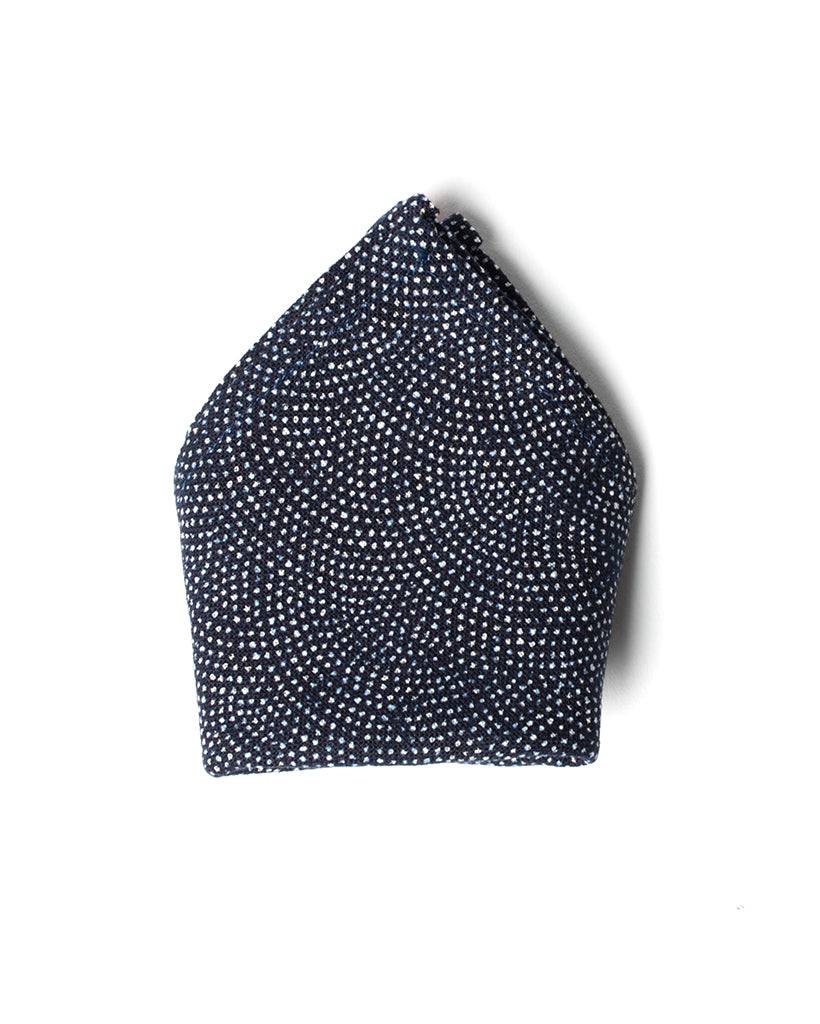 Tiny White Dots Pocket Square - folded
