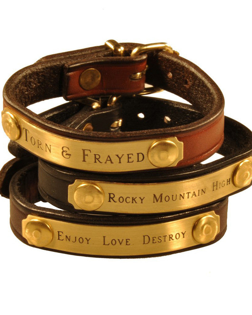 Leather & Brass Bracelets