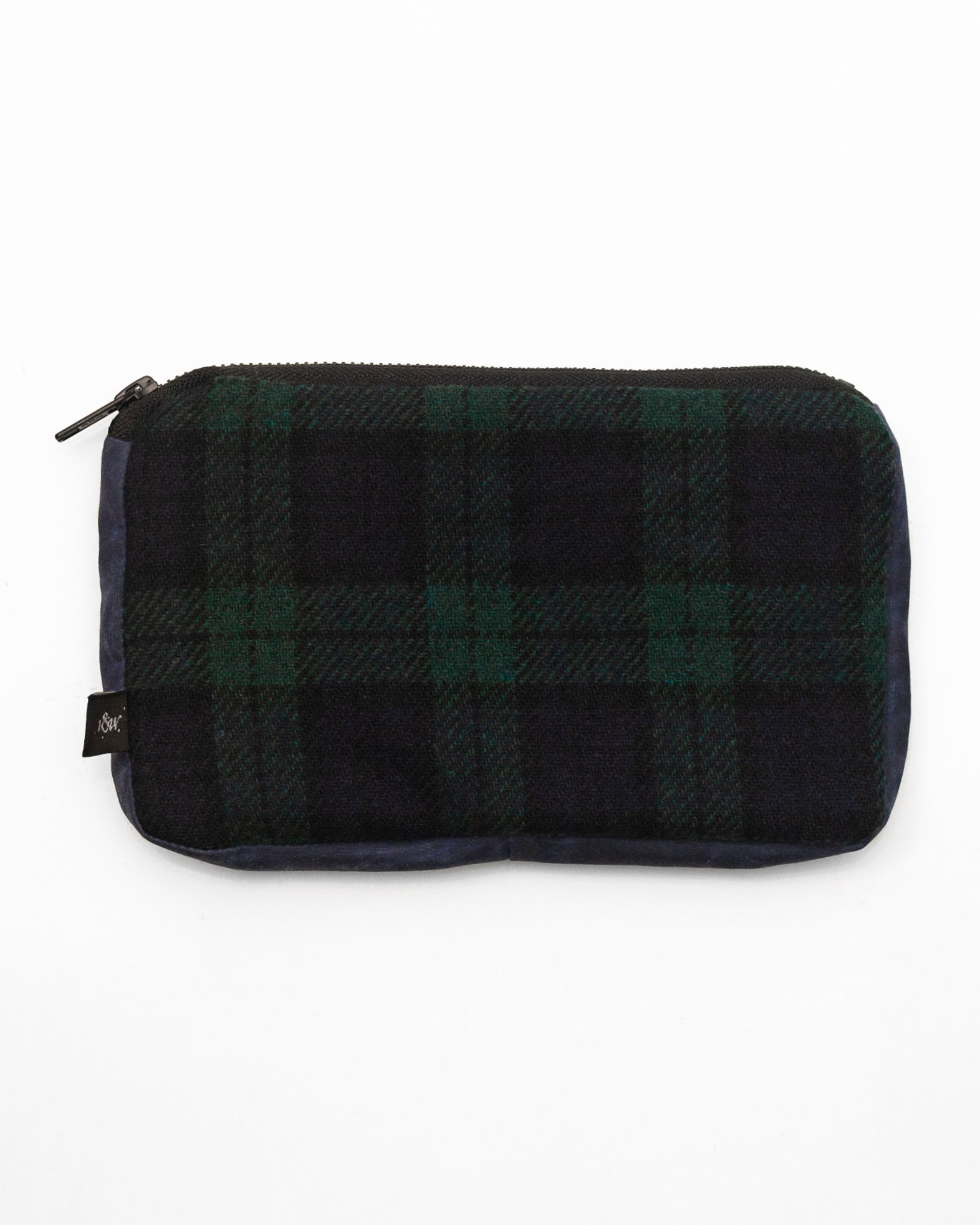 Pouch | Forest Plaid/Navy Waxed Cotton
