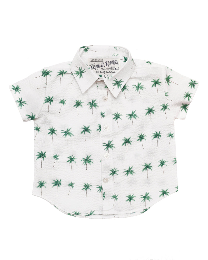 Short Sleeve Shirt | White Palms