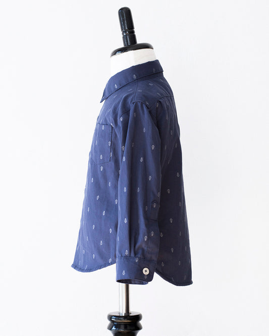 Made in Canada, Kids long sleeve button up shirt from 18 Waits — a Sustainable Men's clothing brand offering Vintage Inspired menswear and Rock and Roll Fashion. A refined Imogene and Willie alternative for those who value quality and character.