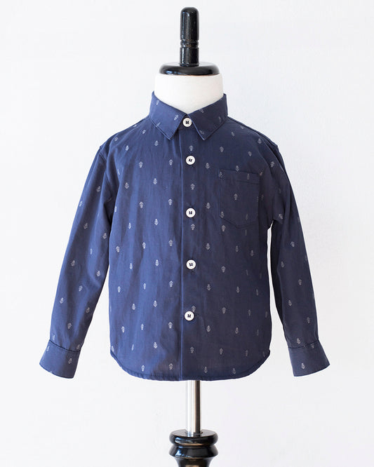 Made in Canada, Kids long sleeve button up shirt from 18 Waits — a Sustainable Men's clothing brand offering Vintage Inspired menswear and Rock and Roll Fashion. A refined Imogene and Willie alternative for those who value quality and character.