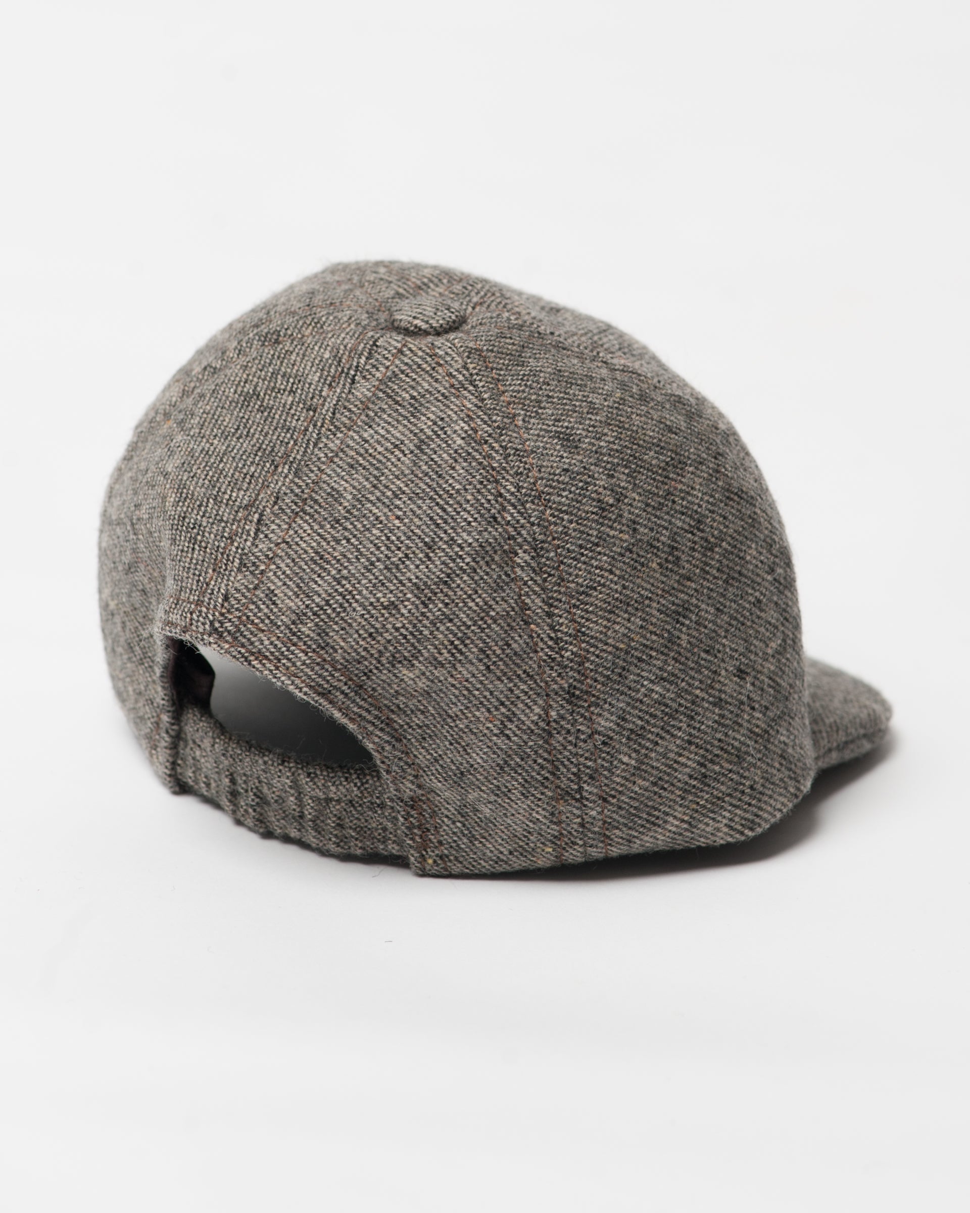 Infant Brown Twill Wool Cap  - back
